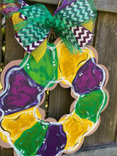 Load image into Gallery viewer, Mardi Gras King Cake Door Hanger
