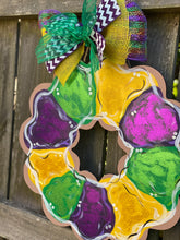 Load image into Gallery viewer, Mardi Gras King Cake Door Hanger
