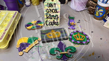 Load image into Gallery viewer, Mardi Gras Tiered Tray wood pieces only

